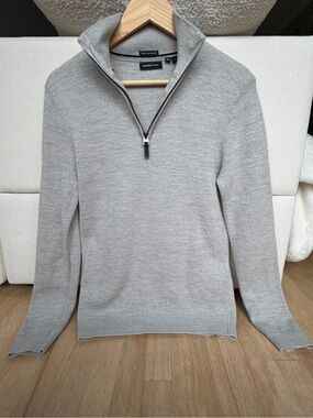 Superdry Men’s Light Gray Half-Zip Sweater
